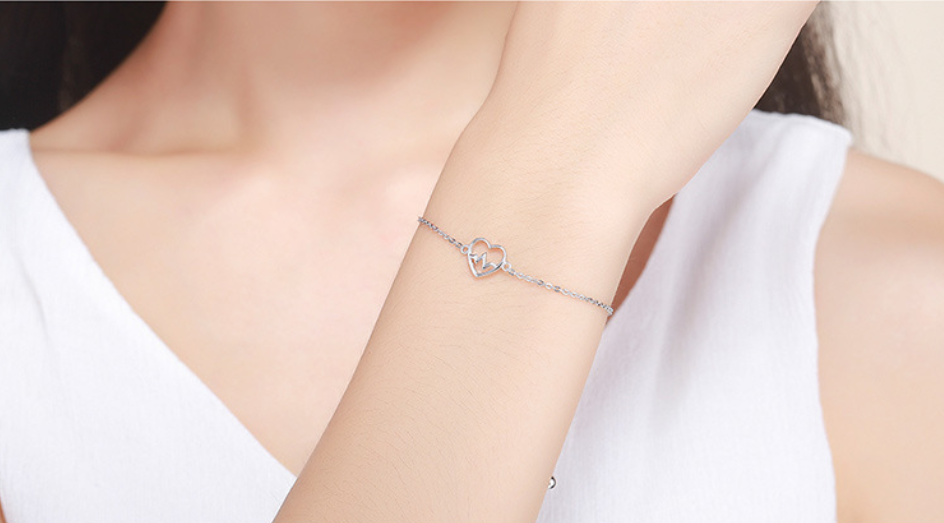 Silver Heart Bracelet