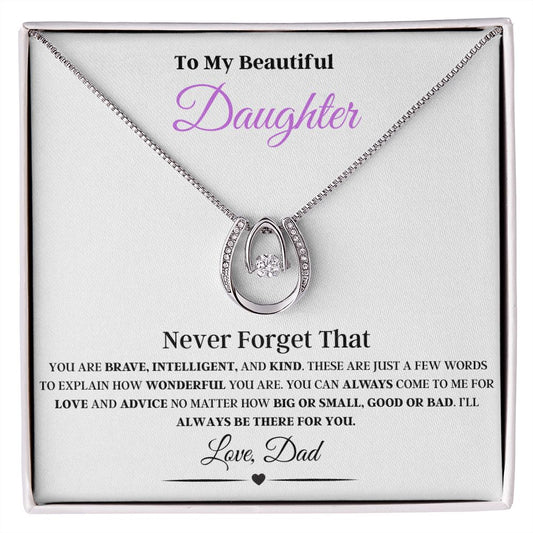 To My Daughter Necklace