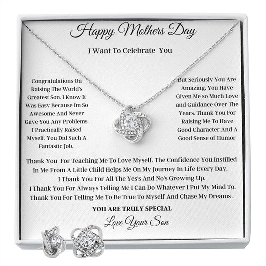 Love Knot Necklace Set Mother's Day